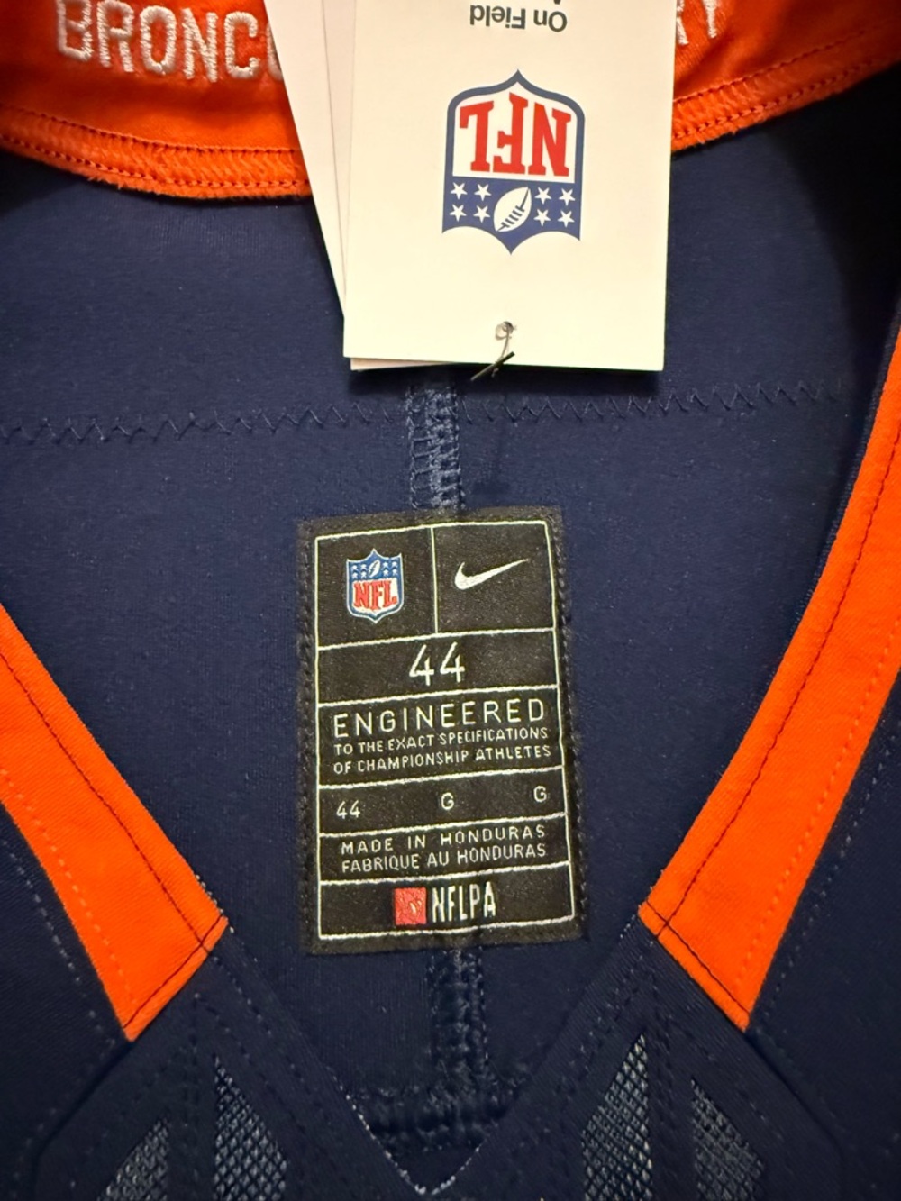Authentic Pat Surtain Denver Broncos Navy Nike Vapor Fuse Elite Jersey Size 44 - Picture 8 of 14